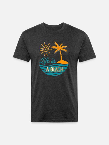 Abstract Serenity - Unisex Poly/Cotton T-Shirt - heather black