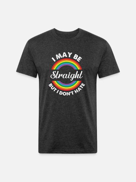 Lgbt Support - Unisex Poly/Cotton T-Shirt - heather black