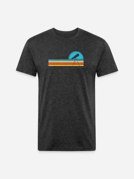 Telescope Astronomy - Unisex Poly/Cotton T-Shirt - heather black