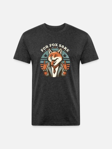 For Fox Sake - Unisex Poly/Cotton T-Shirt - heather black