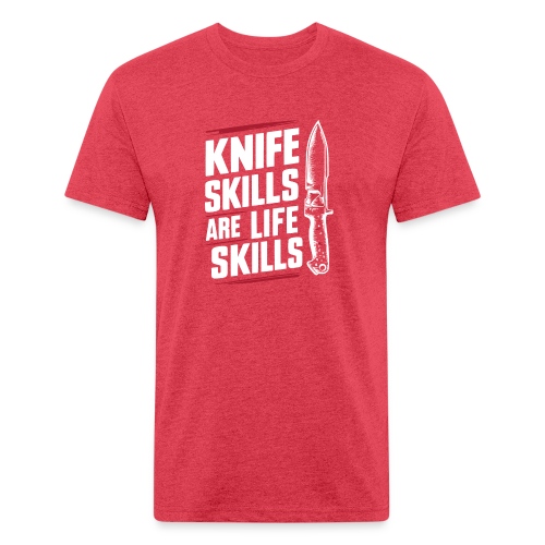Knife skills are life skills - Men’s Fitted Poly/Cotton T-Shirt