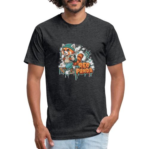 Red Panda Street Graffiti Vibes - Unisex Poly/Cotton T-Shirt