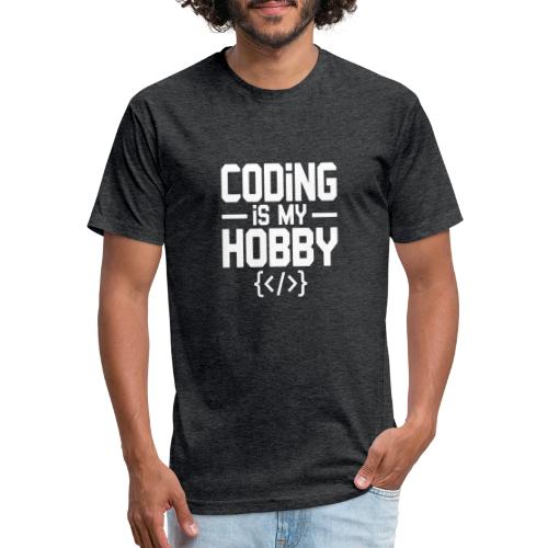 Coding Is My Hobby Typography - Unisex Poly/Cotton T-Shirt