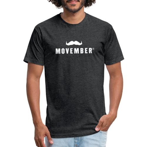 Movember Logo - White - Fitted Cotton/Poly T-Shirt by Next Level