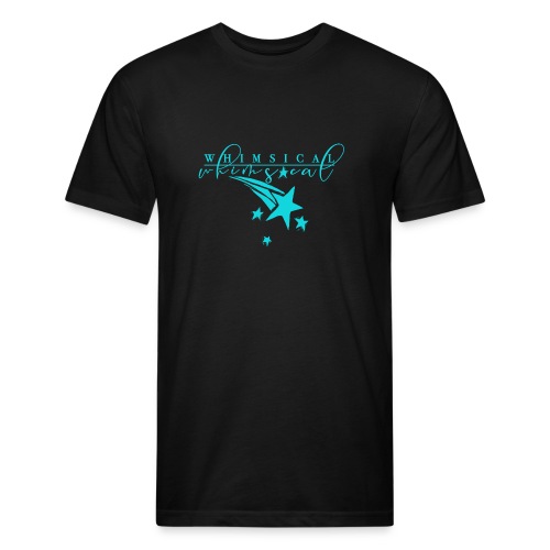 Whimsical - Shooting Star - Aqua - Fitted Cotton/Poly T-Shirt by Next Level