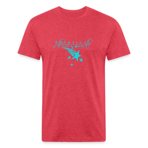 Whimsical - Shooting Star - Aqua - Fitted Cotton/Poly T-Shirt by Next Level