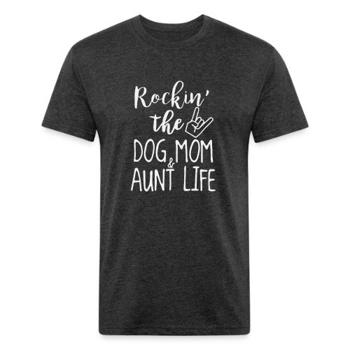 Rocking the Dog Mom and - Men’s Fitted Poly/Cotton T-Shirt