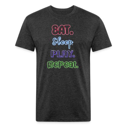 Eat. Sleep. Play. Repeat - Men’s Fitted Poly/Cotton T-Shirt