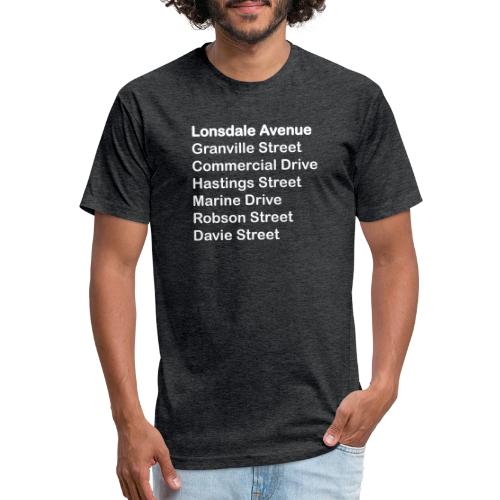 Street Names White Text - Unisex Poly/Cotton T-Shirt