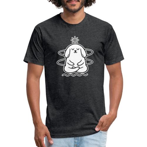 Cute Meditating Bunny Zen Yoga Animal - Unisex Poly/Cotton T-Shirt