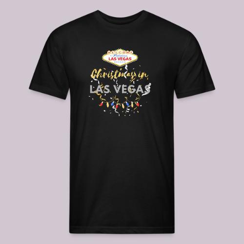 Christmas in Las Vegas - Men’s Fitted Poly/Cotton T-Shirt