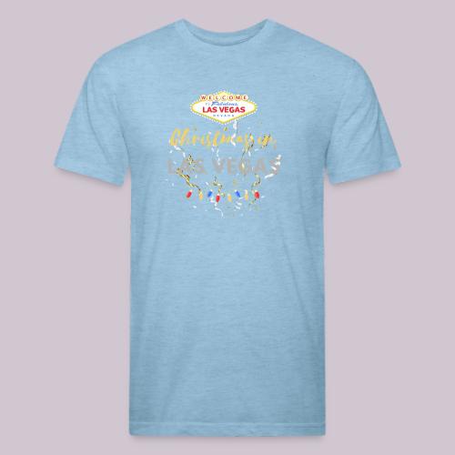 Christmas in Las Vegas - Men’s Fitted Poly/Cotton T-Shirt