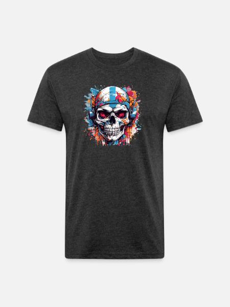 Crane Artistic - Unisex Poly/Cotton T-Shirt - heather black