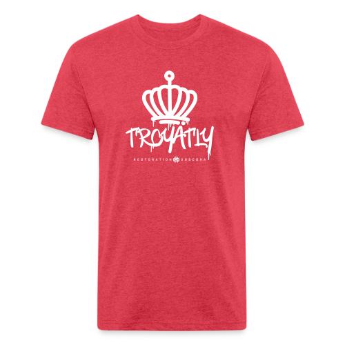 RO Troyalty Tag White - Unisex Poly/Cotton T-Shirt
