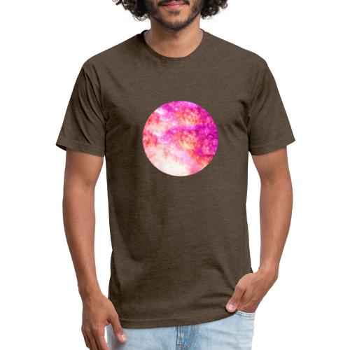 Hot Pink and Orange Sky - Men’s Fitted Poly/Cotton T-Shirt