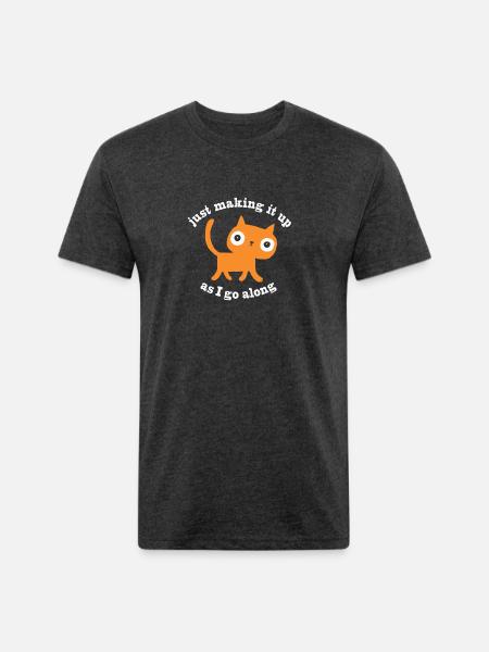 Just Making It Up - Unisex Poly/Cotton T-Shirt - heather black