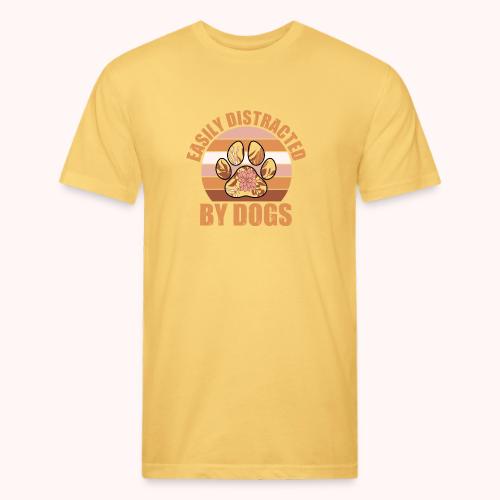 Easily Distracted By Dogs - Men’s Fitted Poly/Cotton T-Shirt