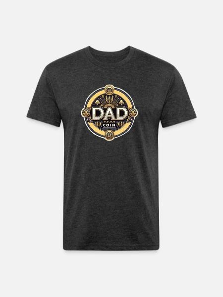 Dad Coin - Unisex Poly/Cotton T-Shirt - heather black