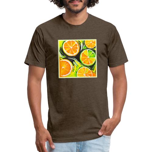 Vibrant Citrus Painting - Unisex Poly/Cotton T-Shirt