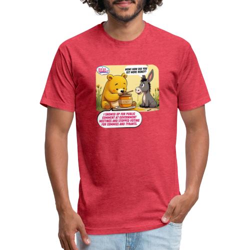 Honey Bear - Fire Tyrants - Unisex Poly/Cotton T-Shirt
