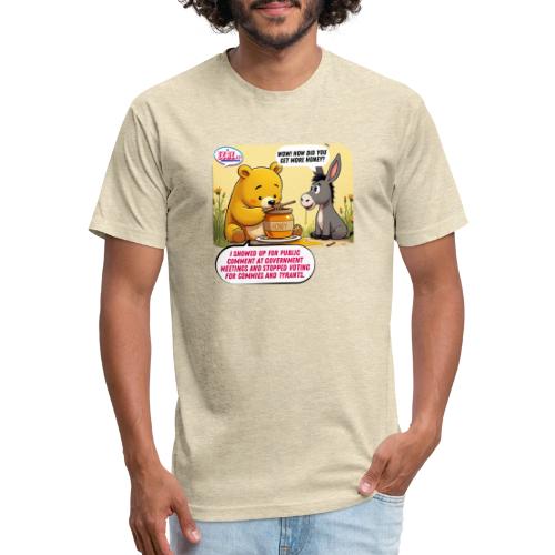 Honey Bear - Fire Tyrants - Unisex Poly/Cotton T-Shirt