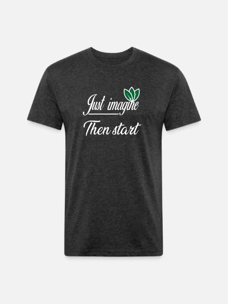 just imagine - Unisex Poly/Cotton T-Shirt - heather black