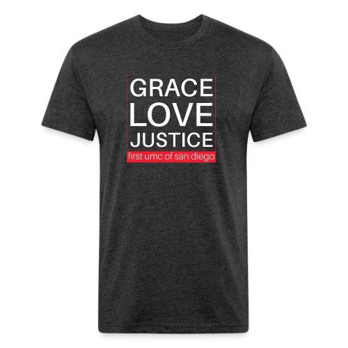 Grace Love Justice - square - Unisex Poly/Cotton T-Shirt