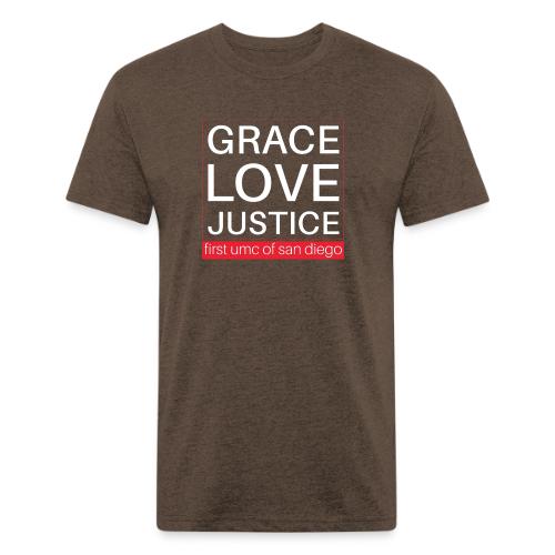 Grace Love Justice - square - Unisex Poly/Cotton T-Shirt