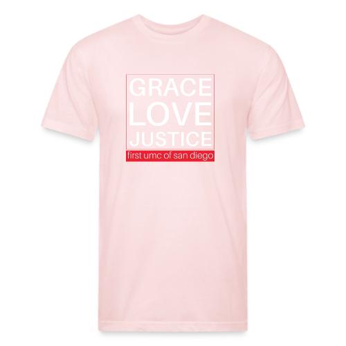 Grace Love Justice - square - Unisex Poly/Cotton T-Shirt