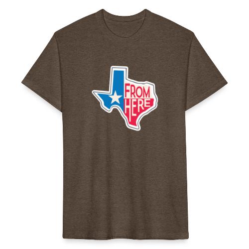 From Here - Texas - Fitted Cotton/Poly T-Shirt by Next Level