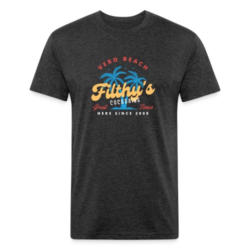 Filthy's Retro Palm - Fitted Cotton/Poly T-Shirt by Next Level