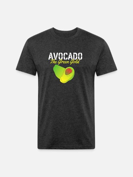 Avocado The Green Gold - Unisex Poly/Cotton T-Shirt - heather black