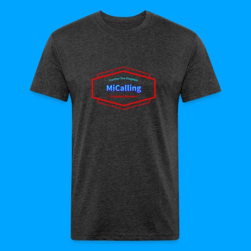Full Transparent MiCalling Logo - Fitted Cotton/Poly T-Shirt by Next Level