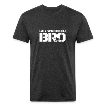Get Wrecked Bro Wrestler Trash Talk Wrestling - Unisex Poly/Cotton T-Shirt - heather black - Front - Jose (178cm)
