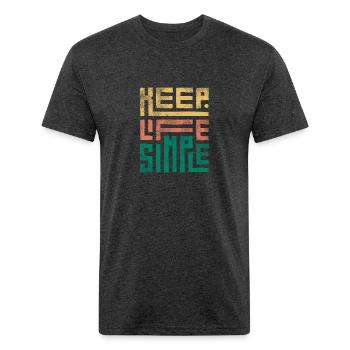 Simplicity Speaks Keep Life Simple - Unisex Poly/Cotton T-Shirt - heather black - Front - Jose (178cm)