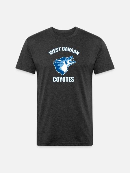 West Canaan Coyotes - Unisex Poly/Cotton T-Shirt - heather black