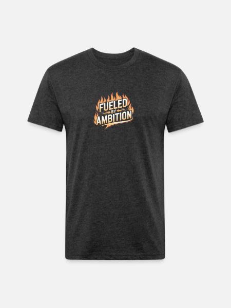 Fueled by Ambition Flame - Unisex Poly/Cotton T-Shirt - heather black
