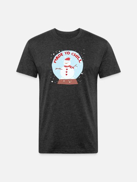 Snowman - Unisex Poly/Cotton T-Shirt - heather black