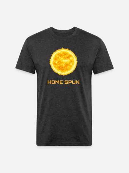 Sunburst Home Spun Solar T-shirt - Unisex Poly/Cotton T-Shirt - heather black