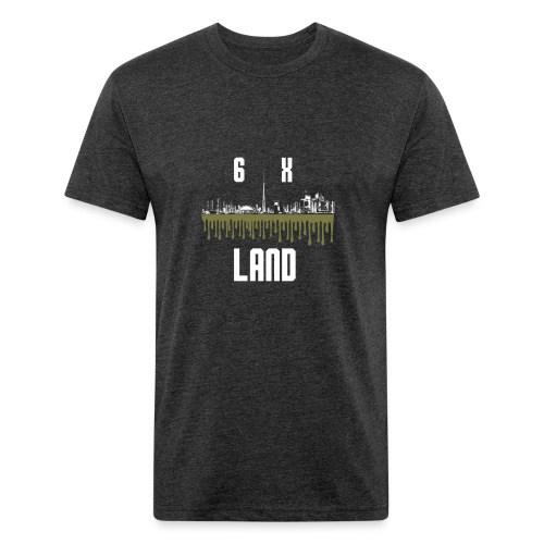 6ixland Logo - Men’s Fitted Poly/Cotton T-Shirt