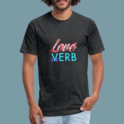 Love=Verb - Men’s Fitted Poly/Cotton T-Shirt