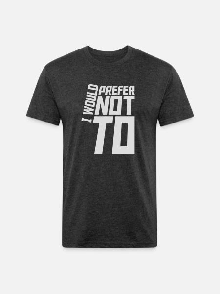 I prefer not to - Unisex Poly/Cotton T-Shirt - heather black