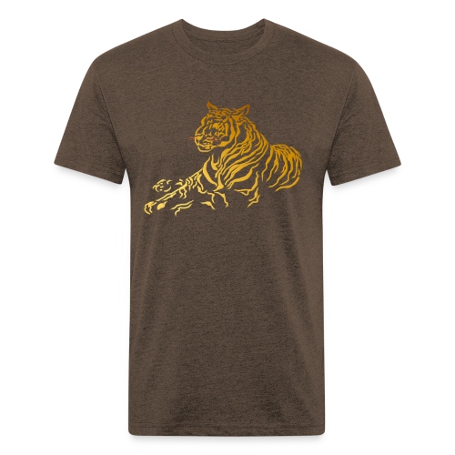 Gold Tiger - Men’s Fitted Poly/Cotton T-Shirt
