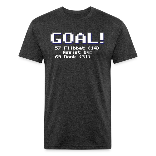 Buzz Flibbet Goal Assisted by Mark Donk - Men’s Fitted Poly/Cotton T-Shirt