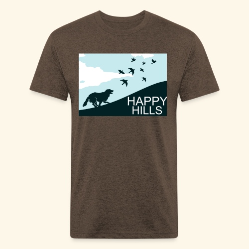 Happy hills - Men’s Fitted Poly/Cotton T-Shirt