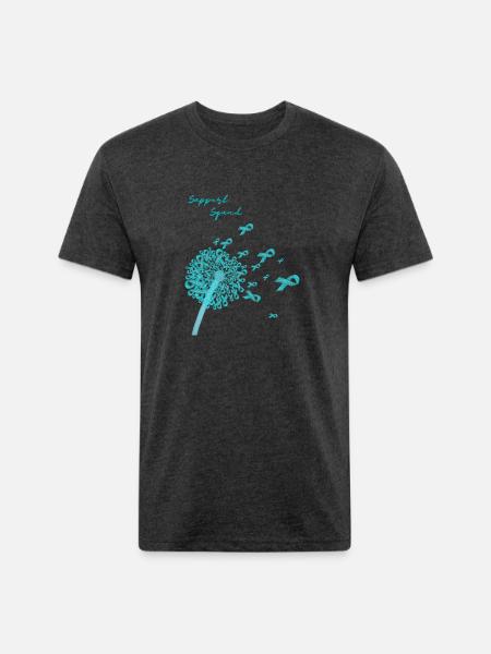 Support Squad - Unisex Poly/Cotton T-Shirt - heather black