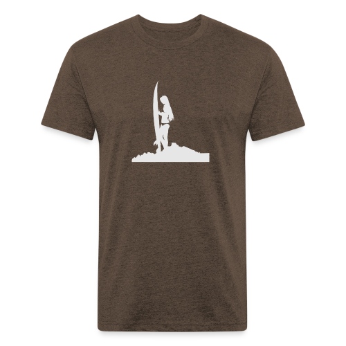 Surfing Girl - Men’s Fitted Poly/Cotton T-Shirt