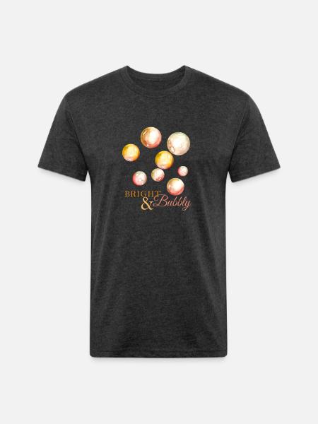 Bubbles - Unisex Poly/Cotton T-Shirt - heather black