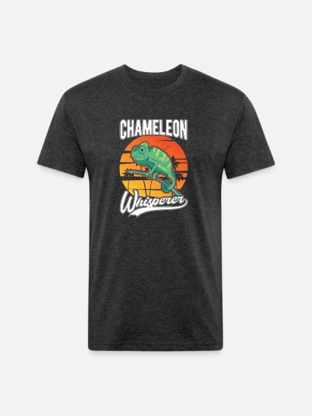 Chameleon Whisperer - Unisex Poly/Cotton T-Shirt - heather black