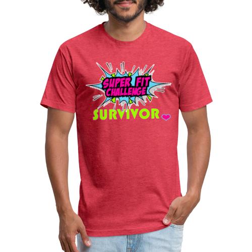 SUPER FIT CHALLENGE SURVIVOR - Men’s Fitted Poly/Cotton T-Shirt